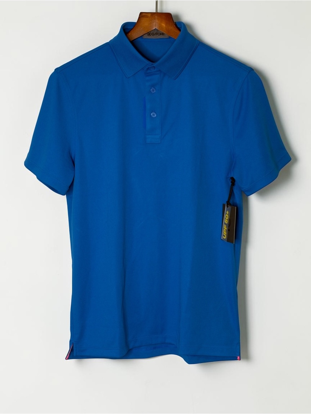NWT G/FORE Men's Essential Performance Piqué Golf Polo Lisbon Blue Small - Picture 2 of 12